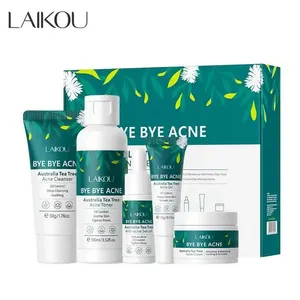 LAIKOU Bye Bye Acne Australia Tea Tree Skin Care Set (Cleanser, Toner, Serum, Gel & Cream)